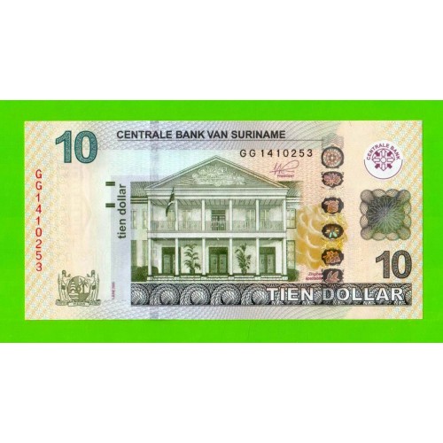 Суринам - 10 долларов - 2020 - UNC!!!