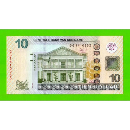 Суринам - 10 долларов - 2020 - UNC!!!