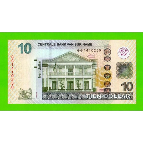 Суринам - 10 долларов - 2020 - UNC!!!