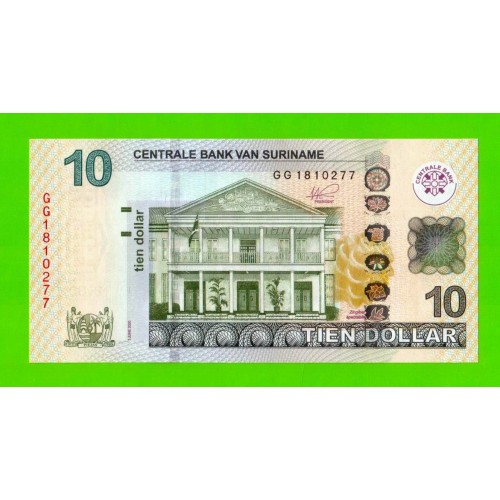Суринам - 10 долларов - 2020 - UNC!!!