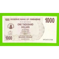 Зимбабве - 1000 долларов - 2006 (AP)