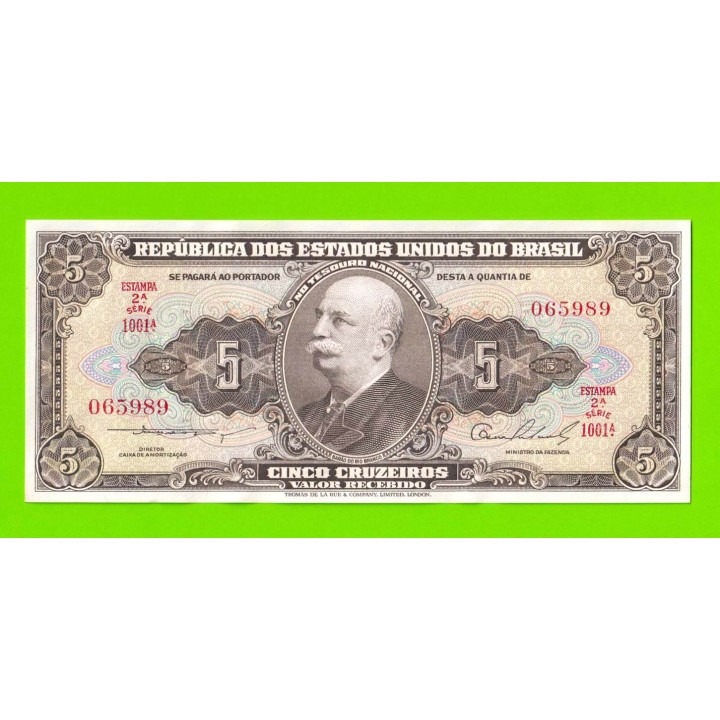 Бразилия - 5 крузейро - 1953 (1954) - aUNC+!!!
