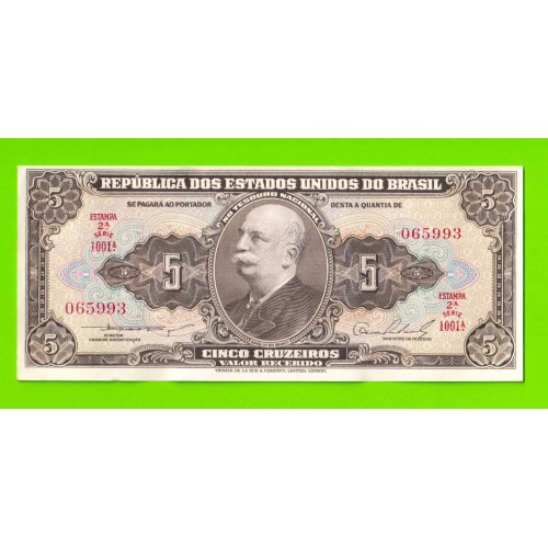 Бразилия - 5 крузейро - 1953 (1954) - aUNC!!!
