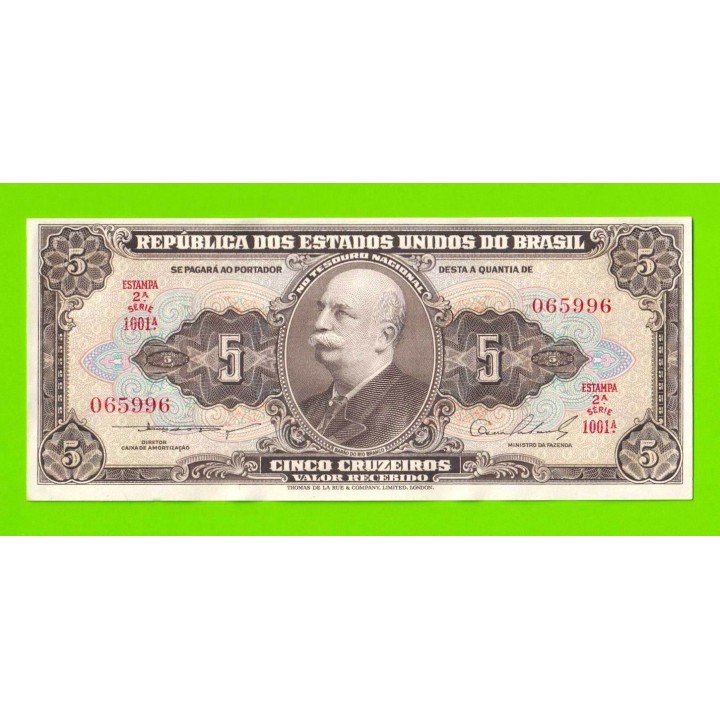 Бразилия - 5 крузейро - 1953 (1954) - aUNC!!!