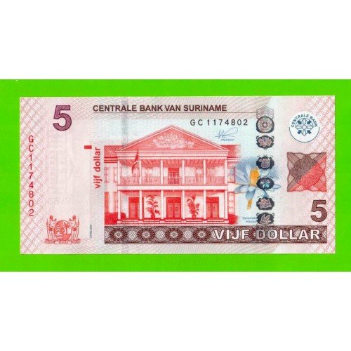 Суринам - 5 долларов - 2020 - UNC!!!
