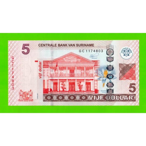 Суринам - 5 долларов - 2020 - UNC!!!