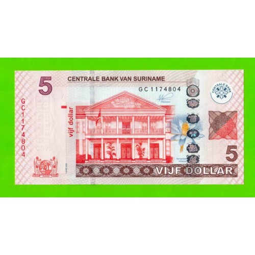 Суринам - 5 долларов - 2020 - UNC!!!