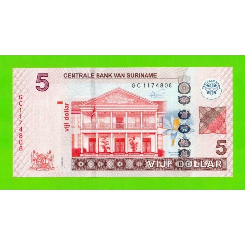 Суринам - 5 долларов - 2020 - UNC!!!