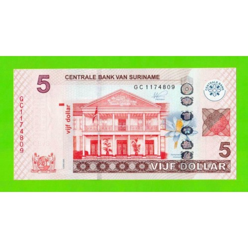 Суринам - 5 долларов - 2020 - UNC!!!