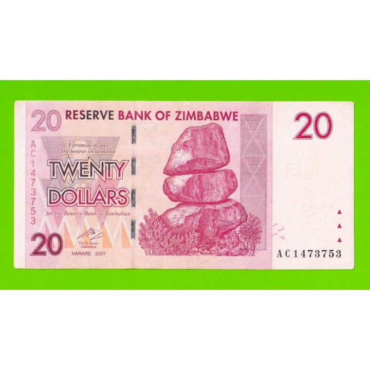 Зимбабве - 20 долларов - 2007 (AC)