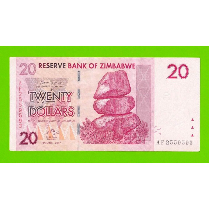 Зимбабве - 20 долларов - 2007 (AF)