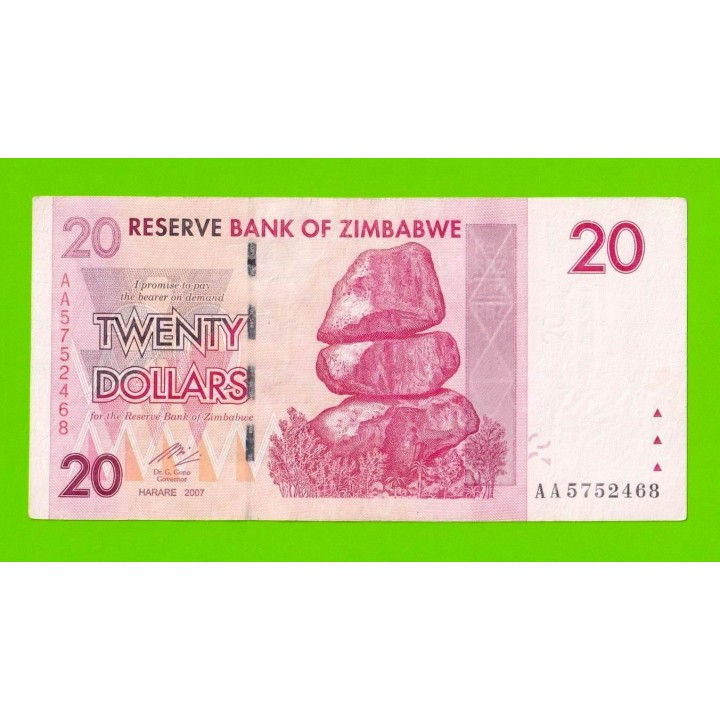Зимбабве - 20 долларов - 2007 (AA)