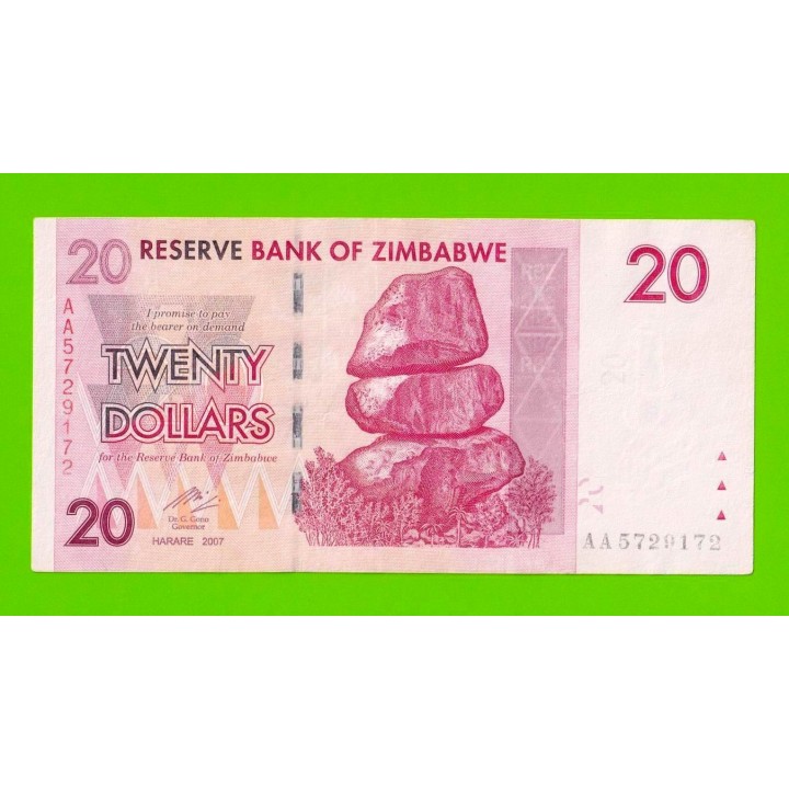 Зимбабве - 20 долларов - 2007 (AA)
