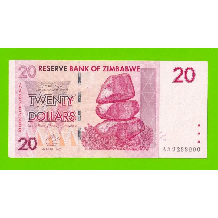 Зимбабве - 20 долларов - 2007 (AA)
