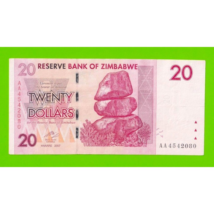Зимбабве - 20 долларов - 2007 (AA)