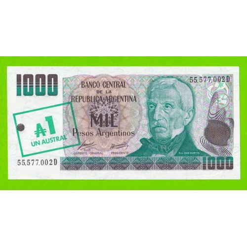 Аргентина - 1 аустраль на 1000 песо - 1983 / 1985 - aUNC!!!
