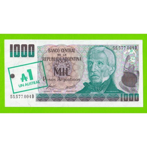 Аргентина - 1 аустраль на 1000 песо - 1983 / 1985 - UNC-!!!