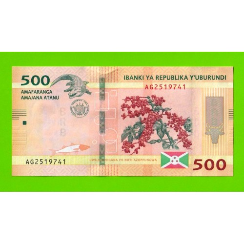 Бурунди - 500 франков - 2023 - UNC!!!