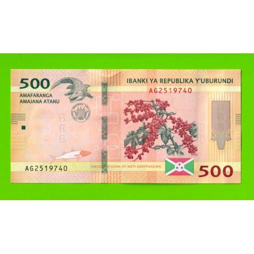 Бурунди - 500 франков - 2023 - UNC!!!