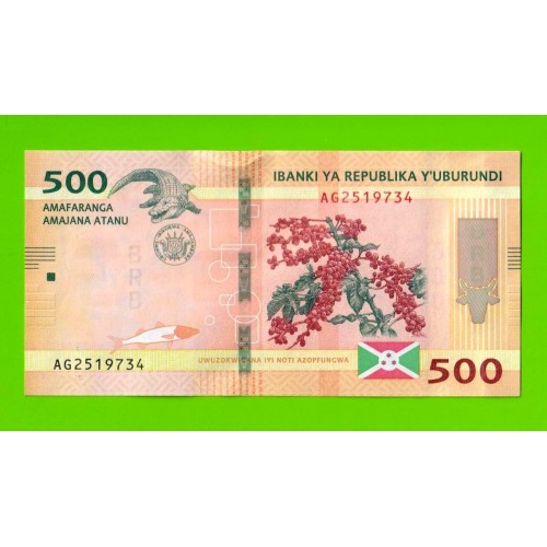 Бурунди - 500 франков - 2023 - UNC!!!