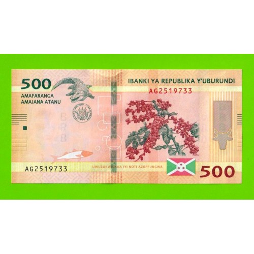Бурунди - 500 франков - 2023 - UNC!!!