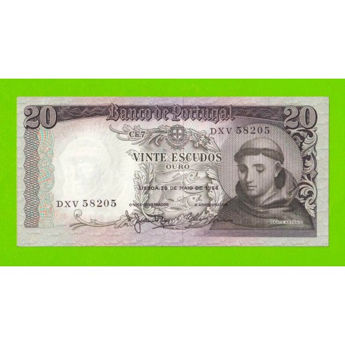 Португалия - 20 эскудо - 1964 - aUNC!!!