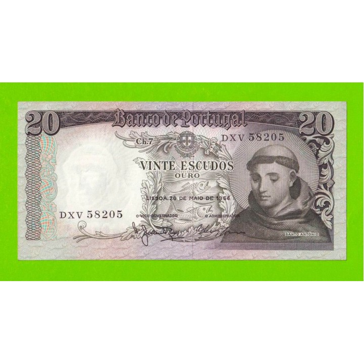 Португалия - 20 эскудо - 1964 - aUNC!!!