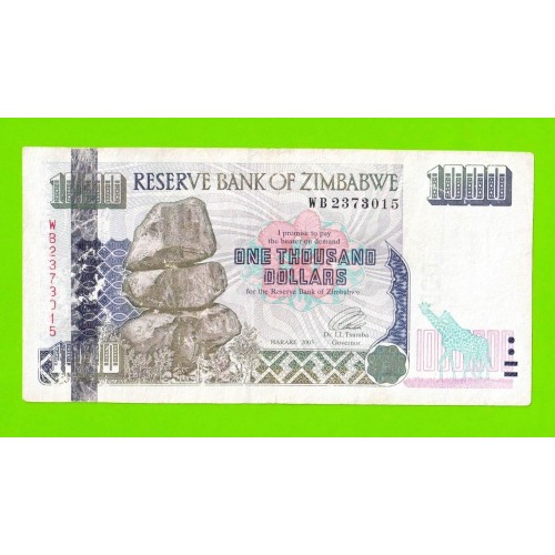 Зимбабве - 1000 долларов - 2003 (WB)