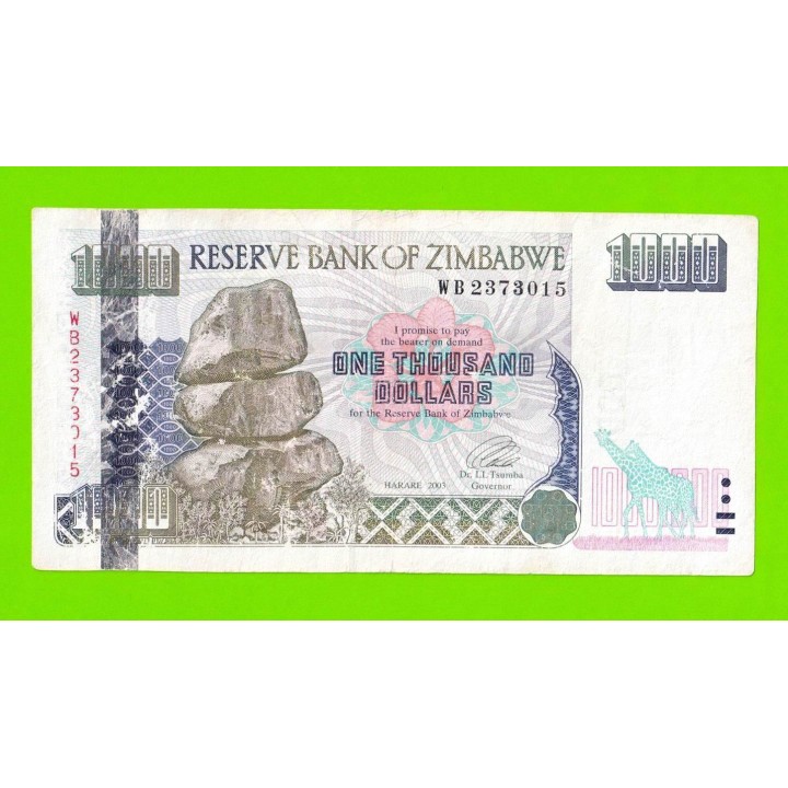 Зимбабве - 1000 долларов - 2003 (WB)