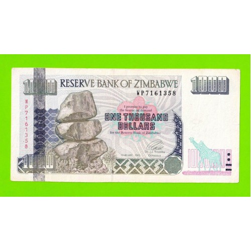 Зимбабве - 1000 долларов - 2003 (WP)