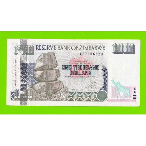 Зимбабве - 1000 долларов - 2003 (WS)