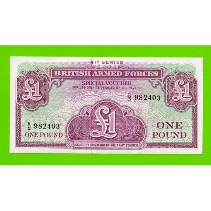 Великобритания, Англия, Британская Армия (ваучер) - 1 фунт - 1962 (K/2) - UNC-!!!