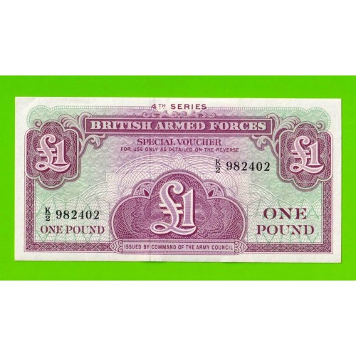 Великобритания, Англия, Британская Армия (ваучер) - 1 фунт - 1962 (K/2) - aUNC!!!