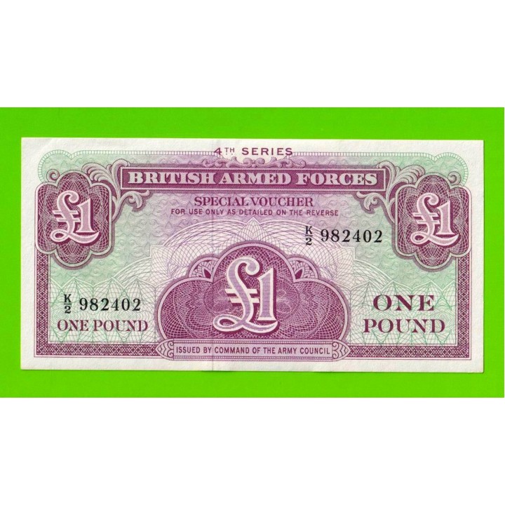 Великобритания, Англия, Британская Армия (ваучер) - 1 фунт - 1962 (K/2) - aUNC!!!