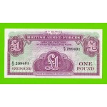 Великобритания, Англия, Британская Армия (ваучер) - 1 фунт - 1962 (K/2) - aUNC!!!