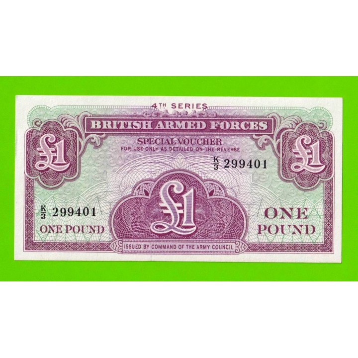 Великобритания, Англия, Британская Армия (ваучер) - 1 фунт - 1962 (K/2) - aUNC!!!