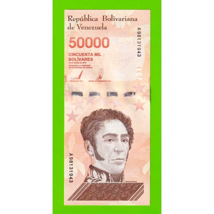 Венесуэла - 50000 боливаров - 2019 (A) - UNC!!!