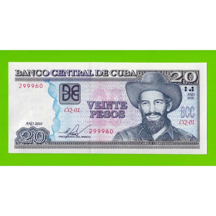 Куба - 20 песо - 2016 - UNC!!!