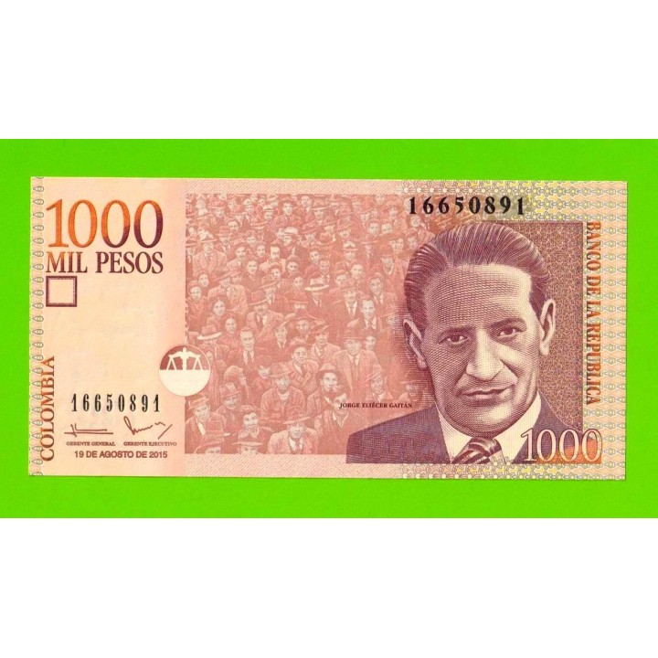 Колумбия - 1000 песо - 2015 - UNC!!!