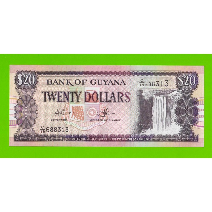 Гайана - 20 долларов - 1996 - UNC!!!