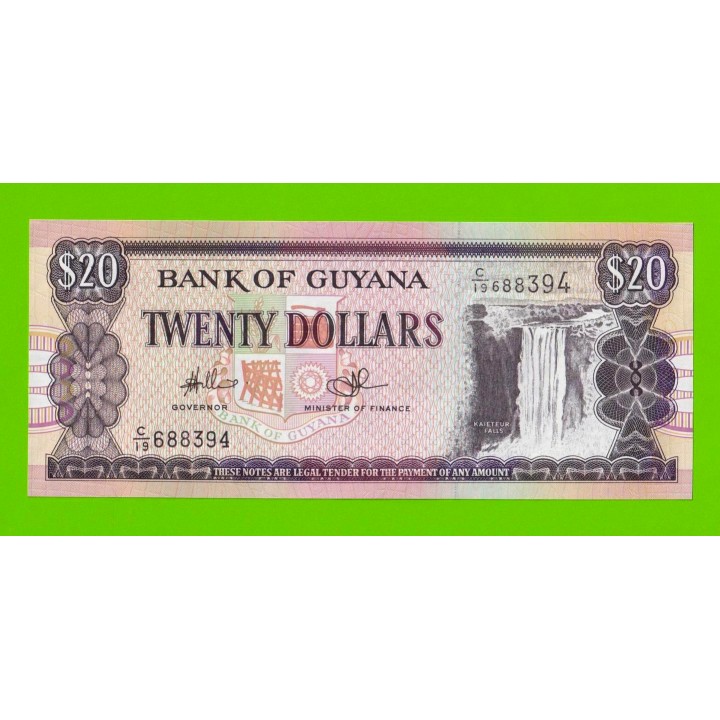 Гайана - 20 долларов - 1996 - UNC!!!