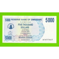 Зимбабве - 5000 долларов - 2007 (AC)