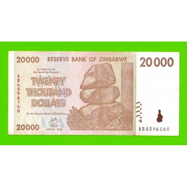 Зимбабве - 20000 долларов - 2008 (AB)