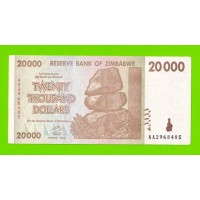 Зимбабве - 20000 долларов - 2008 (AA)