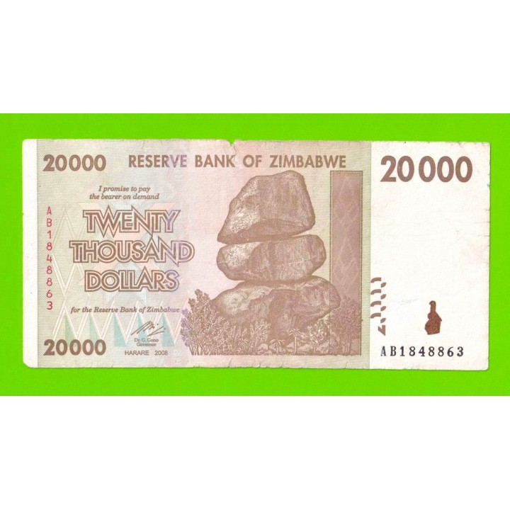 Зимбабве - 20000 долларов - 2008 (AB)
