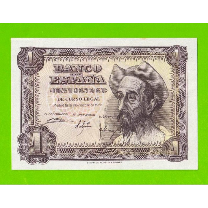 Испания - 1 песета - 1951 (серия F) - aUNC!!!