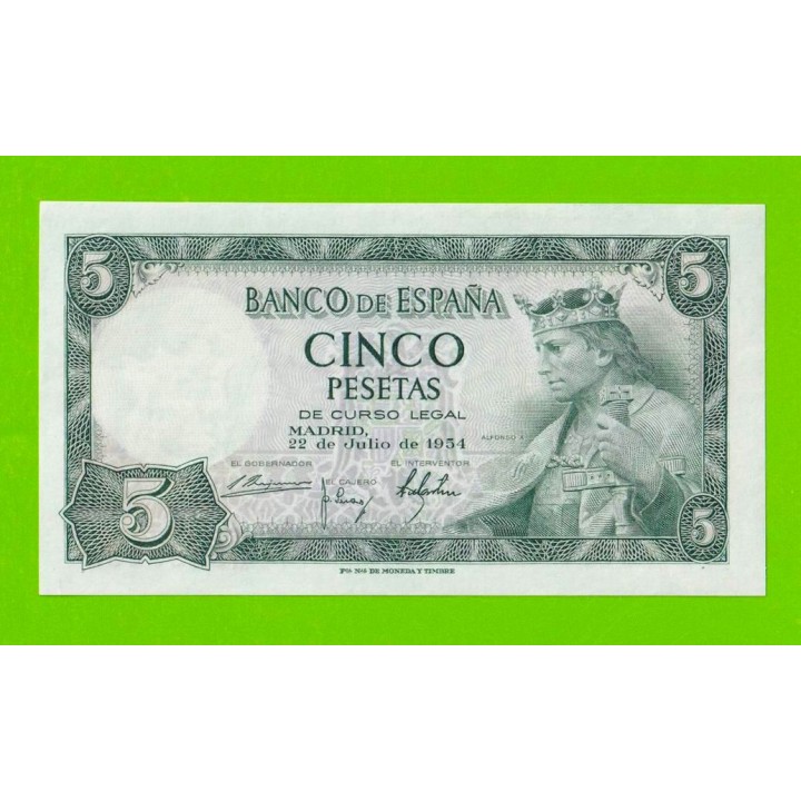 Испания - 5 песет - 1954 - UNC-!!!