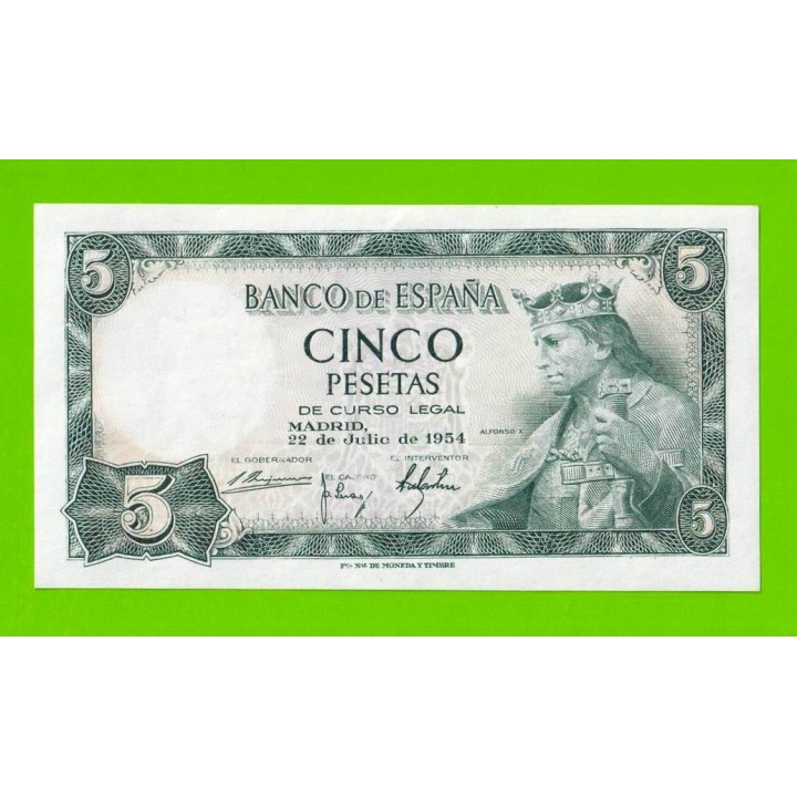 Испания - 5 песет - 1954 - UNC-!!!