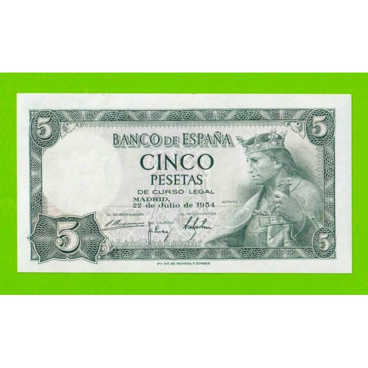 Испания - 5 песет - 1954 - UNC-!!!