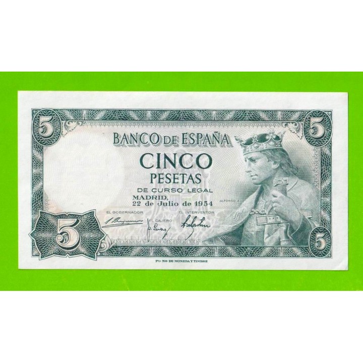 Испания - 5 песет - 1954 - aUNC!!!
